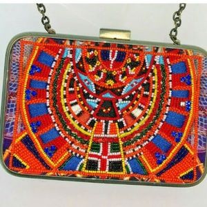 NWD CAMILLA "RAINBOW WARRIOR" MINAUDIERE CHAIN BAG CLUTCH POCHETTE